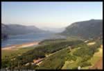 Rooster Rock and the Columbia River Gorge seen from Crown Point (30kb)